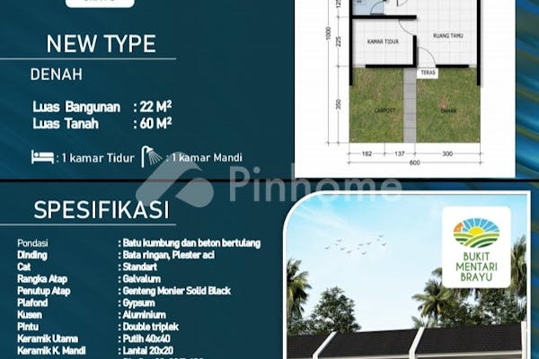 dijual rumah murah rp  180 jt angsuran rp  1 1 jt di bukit mentari brayu - 2