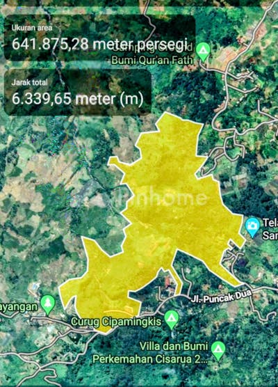 dijual tanah residensial 64 hektar dengan view pegunungan asri dekat curug di jalur wisata kawasan puncak 2 bogor - 4