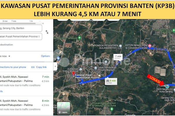 dijual tanah residensial siap bangun  dekat polda dan rsud provinsi banten di dekat jl  raya petir   serang banten - 7