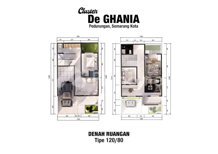 dijual rumah modern full furnished cluster de ghania di jl  purwomukti barat iii - 4