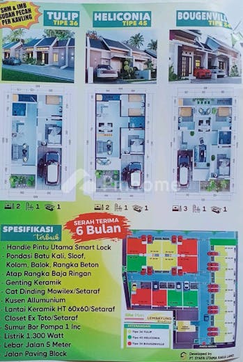 dijual rumah rumah di jual di jalan duren seribu sawangan - 2