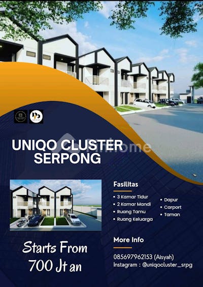 dijual rumah minimalis 2 lantai bebas banjir  uniqo cluster  di jl  masjid buaran - 2