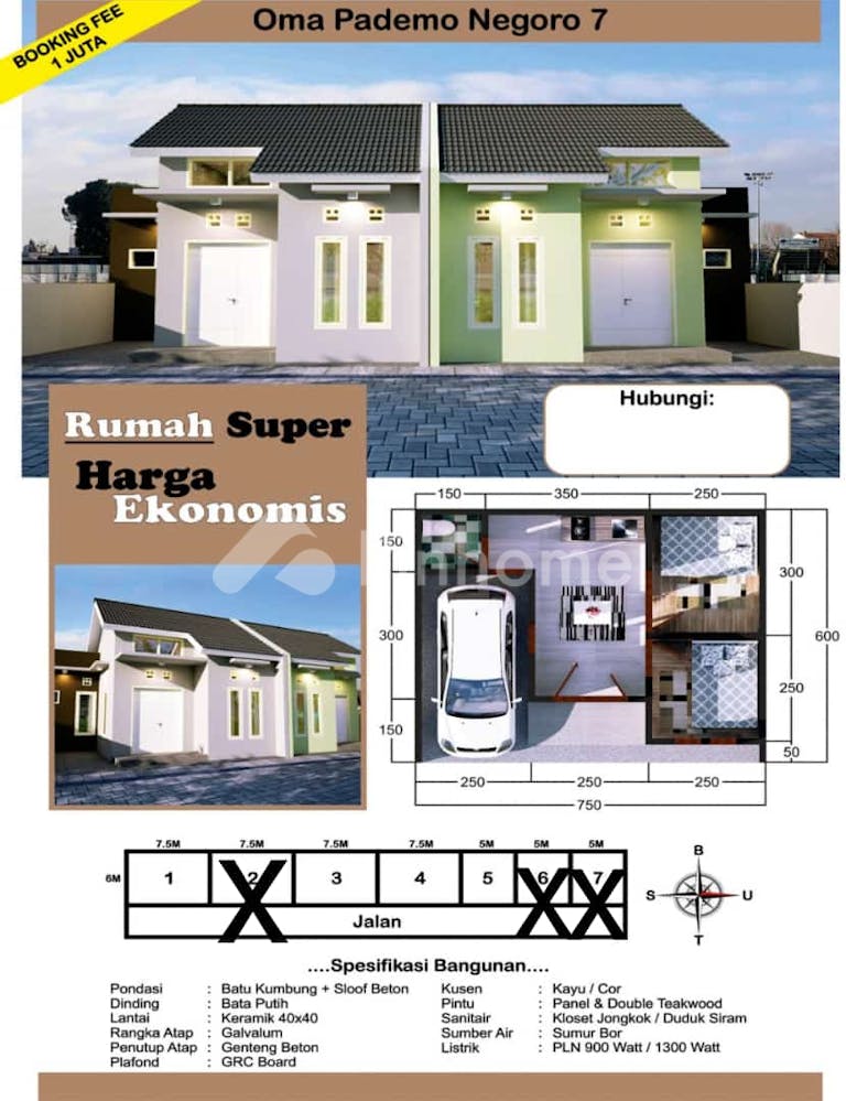 dijual rumah di jalan pademo - 1