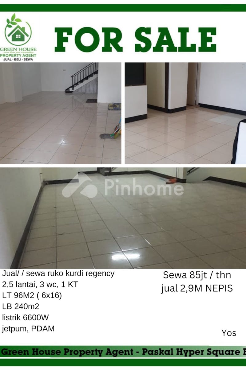 dijual ruko 240m2 di ruko kurdi regency - 1