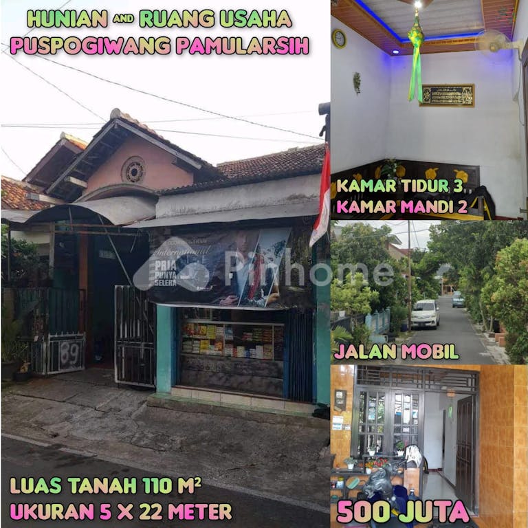 dijual rumah 3kt 110m2 di jl puspogiwang dalam4 rt4 rw2 no89 - 1