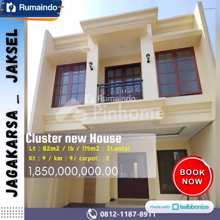 dijual rumah 4kt 82m2 di jalan jagakarsa jakarta selatan - 1