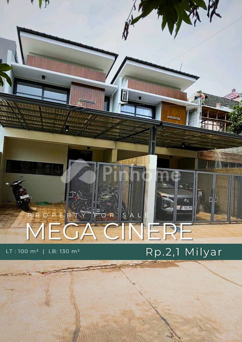 dijual rumah modern minimalis 2lti dalam komplek cinere di jl singgalang - 1