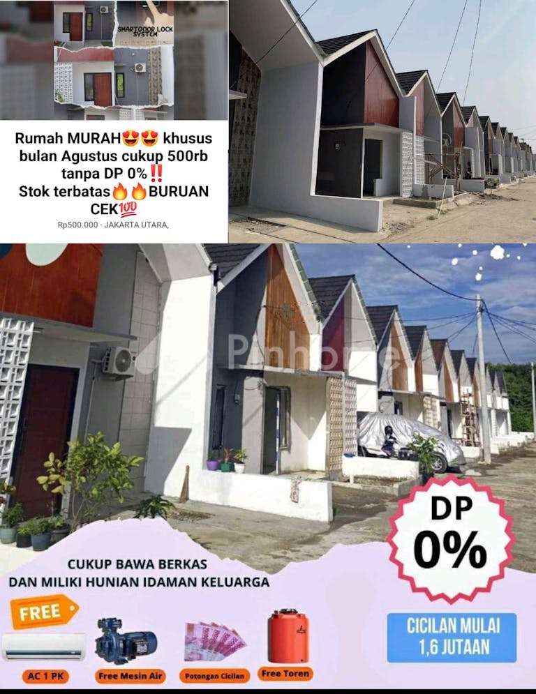 dijual rumah promo sampai tanggal 31 agustus 2023   cicilan cuma 1 jutaan   buruan cek     unit terbatas     di kampung keramat - 5