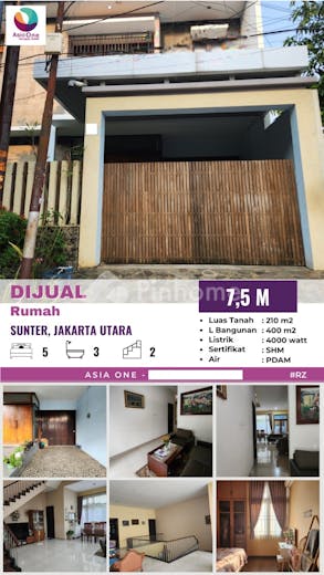 dijual rumah dengan harga terbaik lokasi bagus strategis di sunter - 1