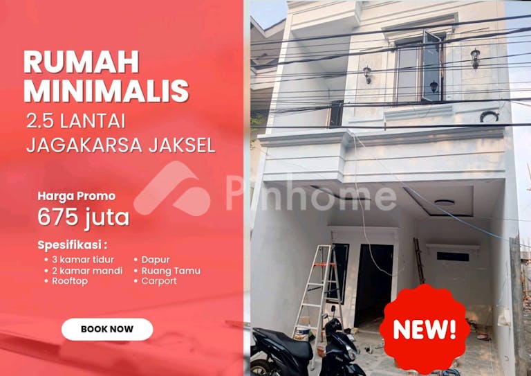 dijual rumah jagakarsa 2 5 lantai rooftop 675 juta di pepaya raya - 1