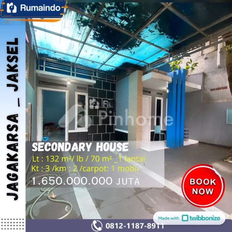 dijual rumah 3kt 132m2 di jalan jagakarsa jakarta selatan - 1