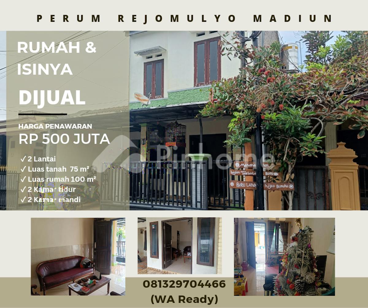 dijual rumah cantik di perum rejomulyo madiun