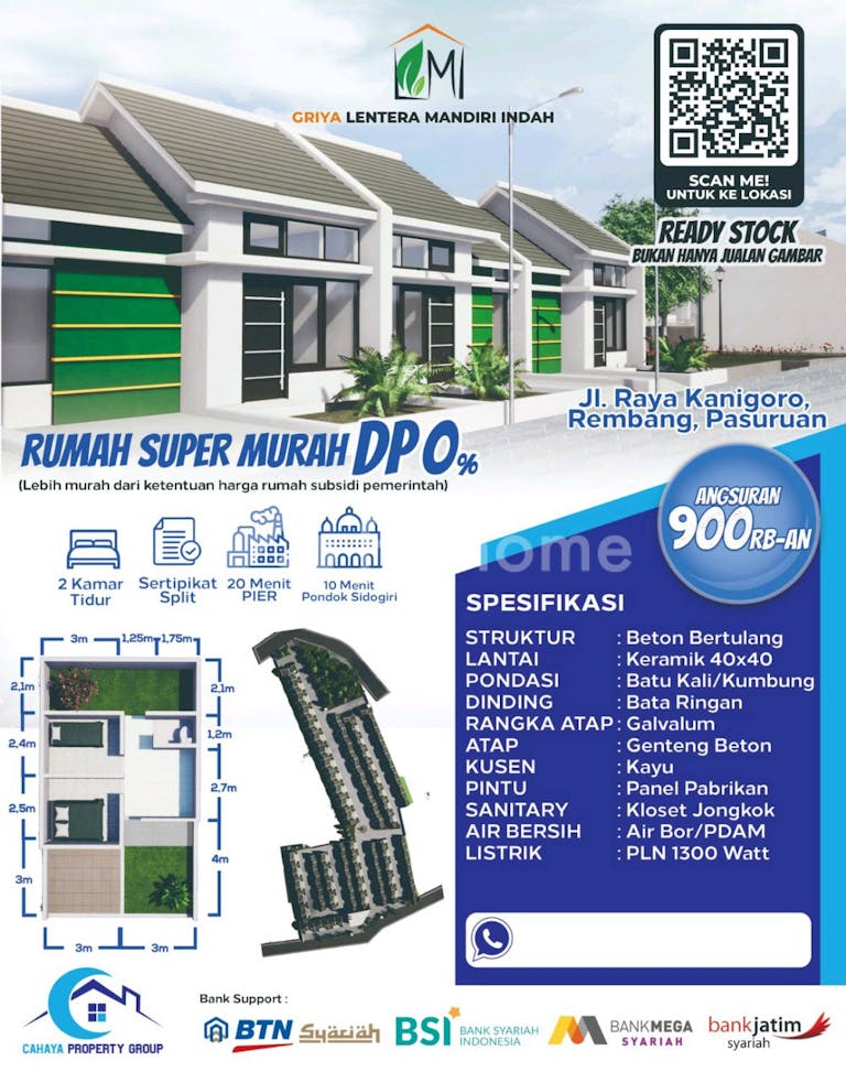 dijual rumah murah tanpa dp di griya lmi - 9