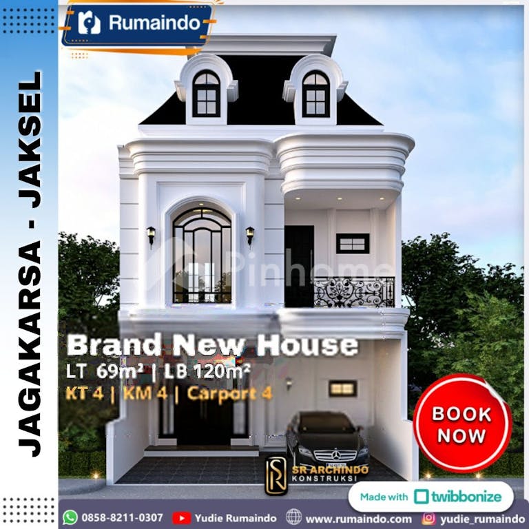 dijual rumah cluster american classic di jagakarsa jakarta selatan - 1