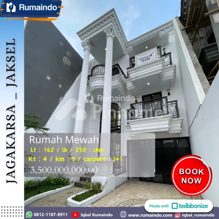 dijual rumah 4kt 162m2 di jalan jagakarsa jakarta selatan - 1