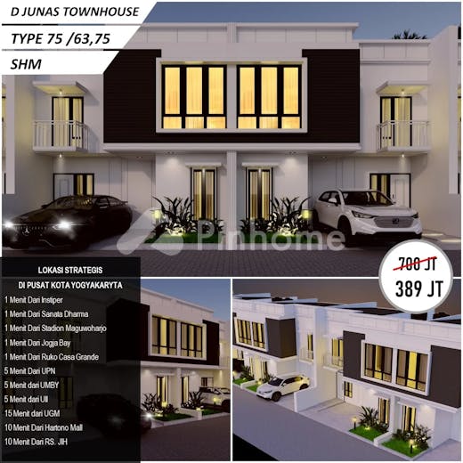 dijual rumah djunas townhouse di maguwoharjo - 1