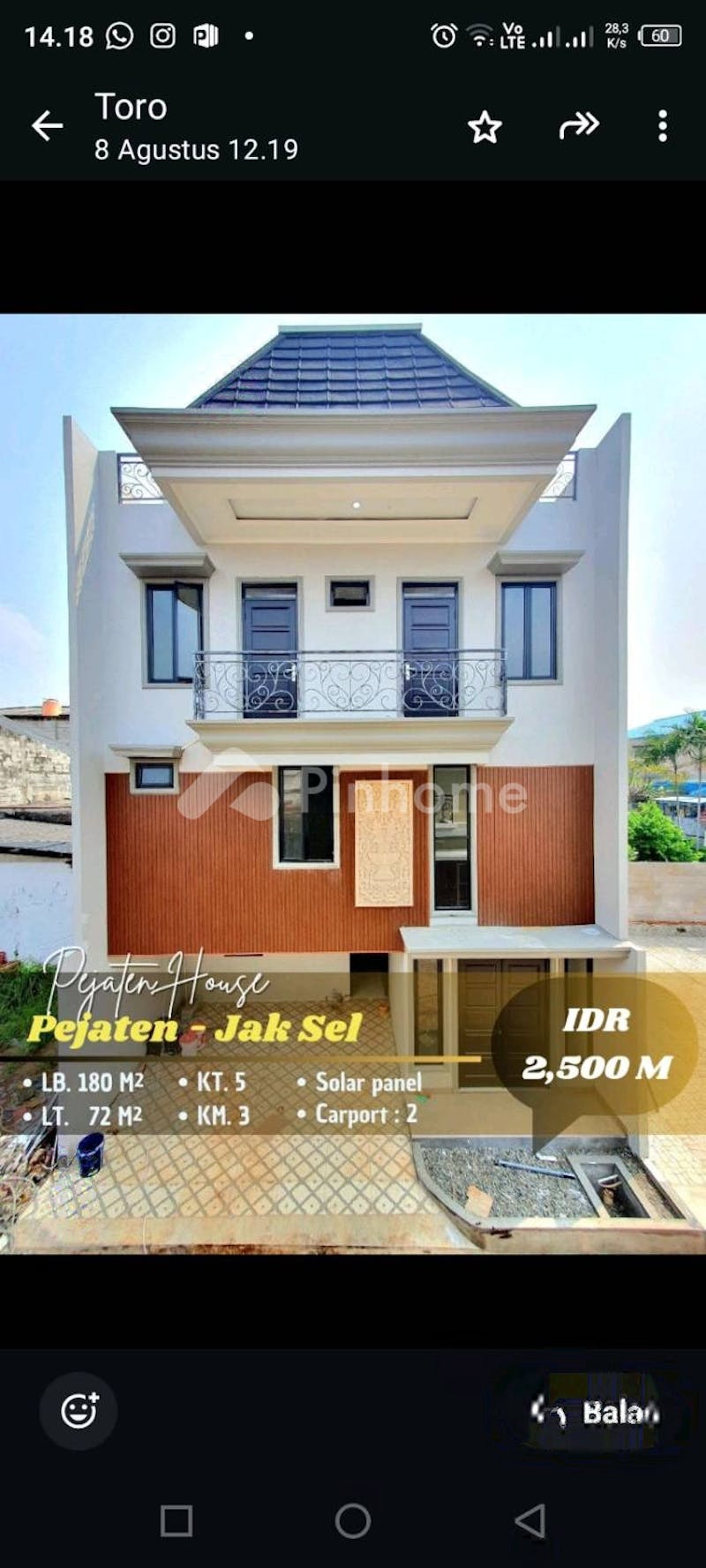 dijual rumah new brand house 3 lt   pejaten di pejaten - 1