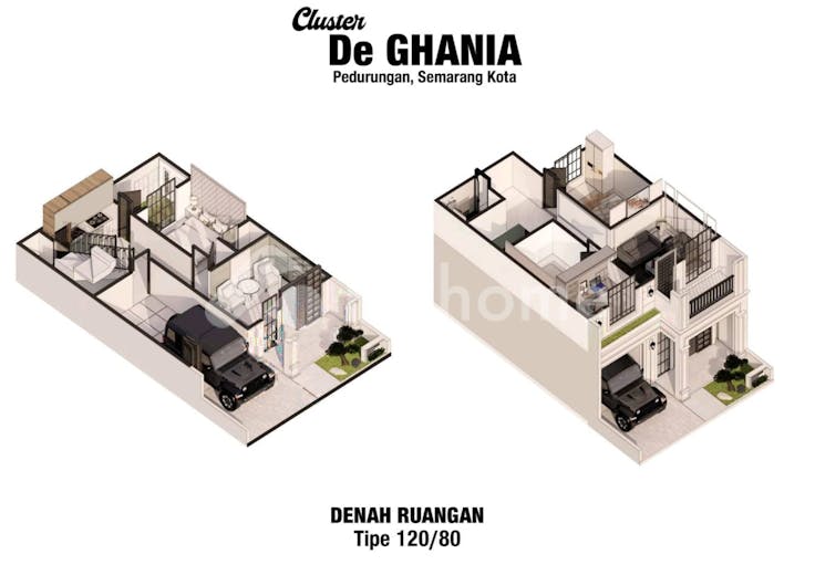 dijual rumah modern full furnished cluster de ghania di jl  purwomukti barat iii - 5