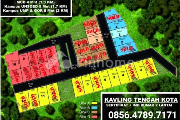 dijual tanah residensial perum elit dekat unsoed di arcawinangun - 5