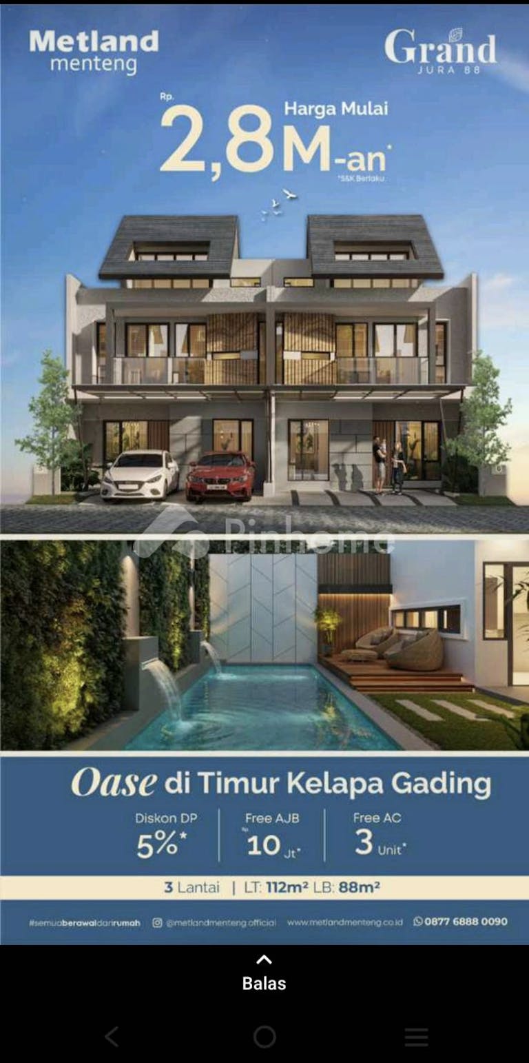 dijual rumah dengan kolam renang pribadi di hamengkubuwono - 4