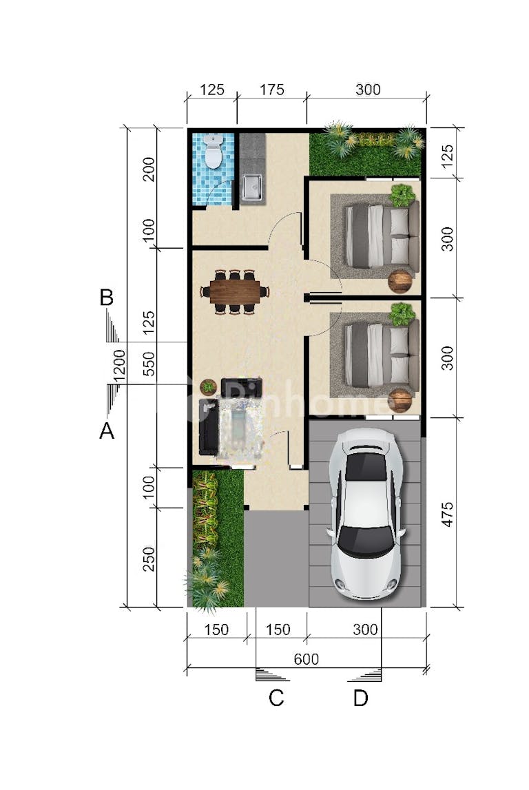 dijual rumah 2kt 72m2 di gambir - 3