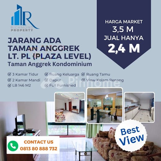 dijual apartemen taman anggrek kondominium full furnished di jual cepat dibawah harga pasaran    3 5 m     kita jual 2 4 m nego sampai jadi - 1