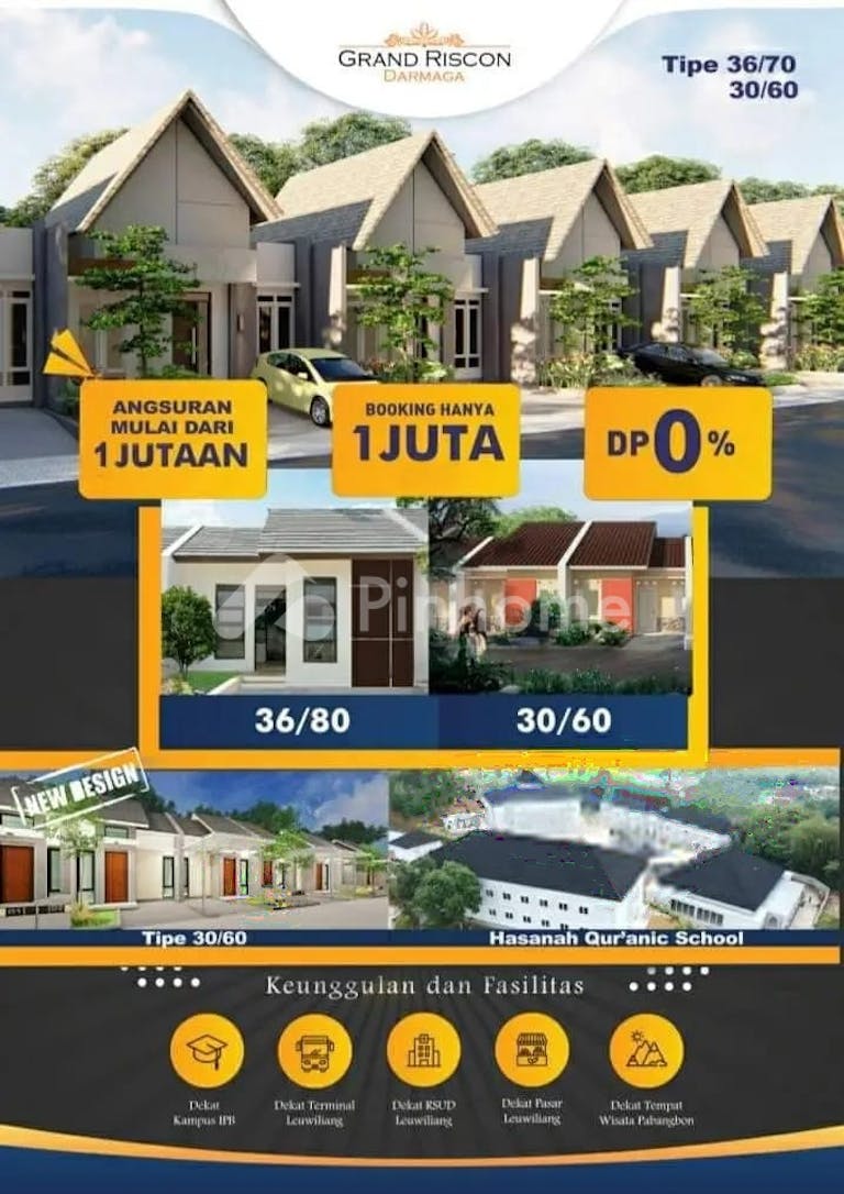 dijual rumah subsidi dekat ipb bogor di jalan raya leuwiliang - 1