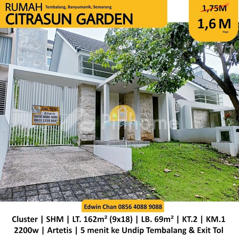 dijual rumah murah cluster dekat undip dan exit tol di citrasun garden  tembalang  semarang - 1