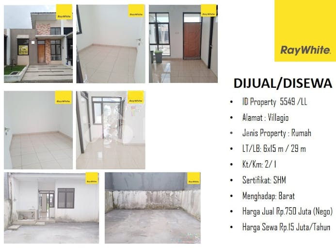 dijual rumah harga terbaik dan lokasi strategis di cluster villagio citra raya - 2