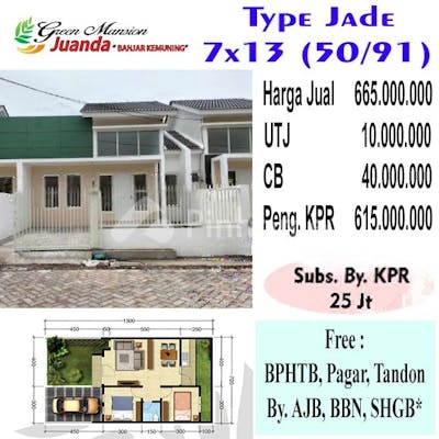 dijual rumah green mansion juanda di banjarkemuning  banjar kemuning - 6