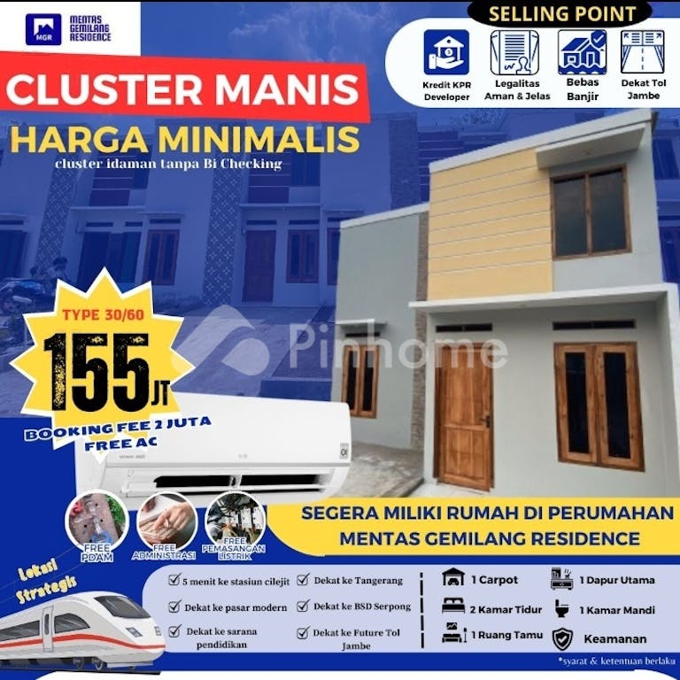 dijual rumah cluster manis harga minimalis di desa batok tenjo - 1