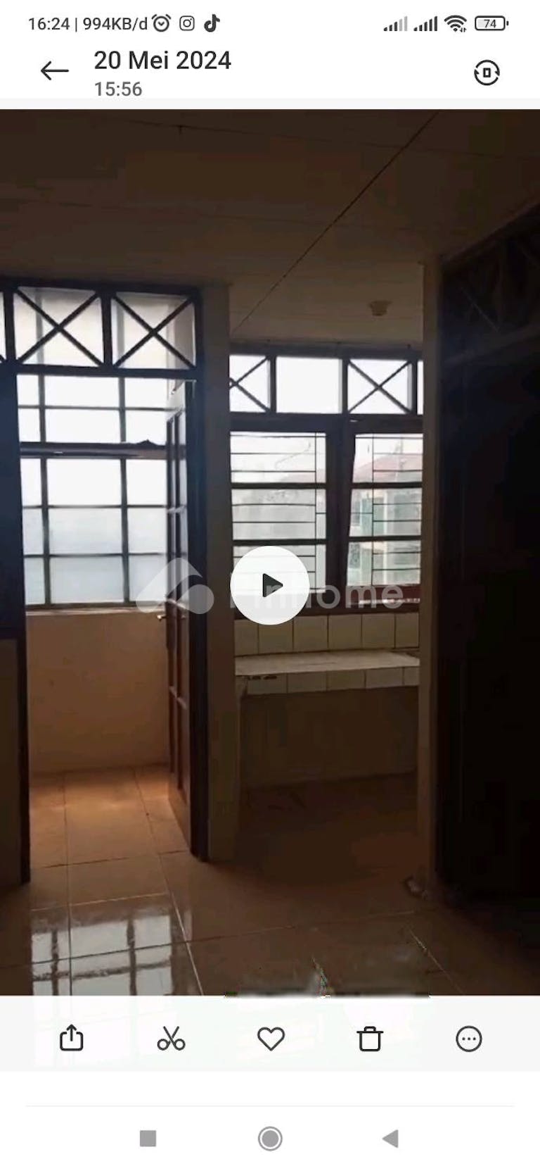 disewakan apartemen 21m2 di rumah susun petamburan - 1